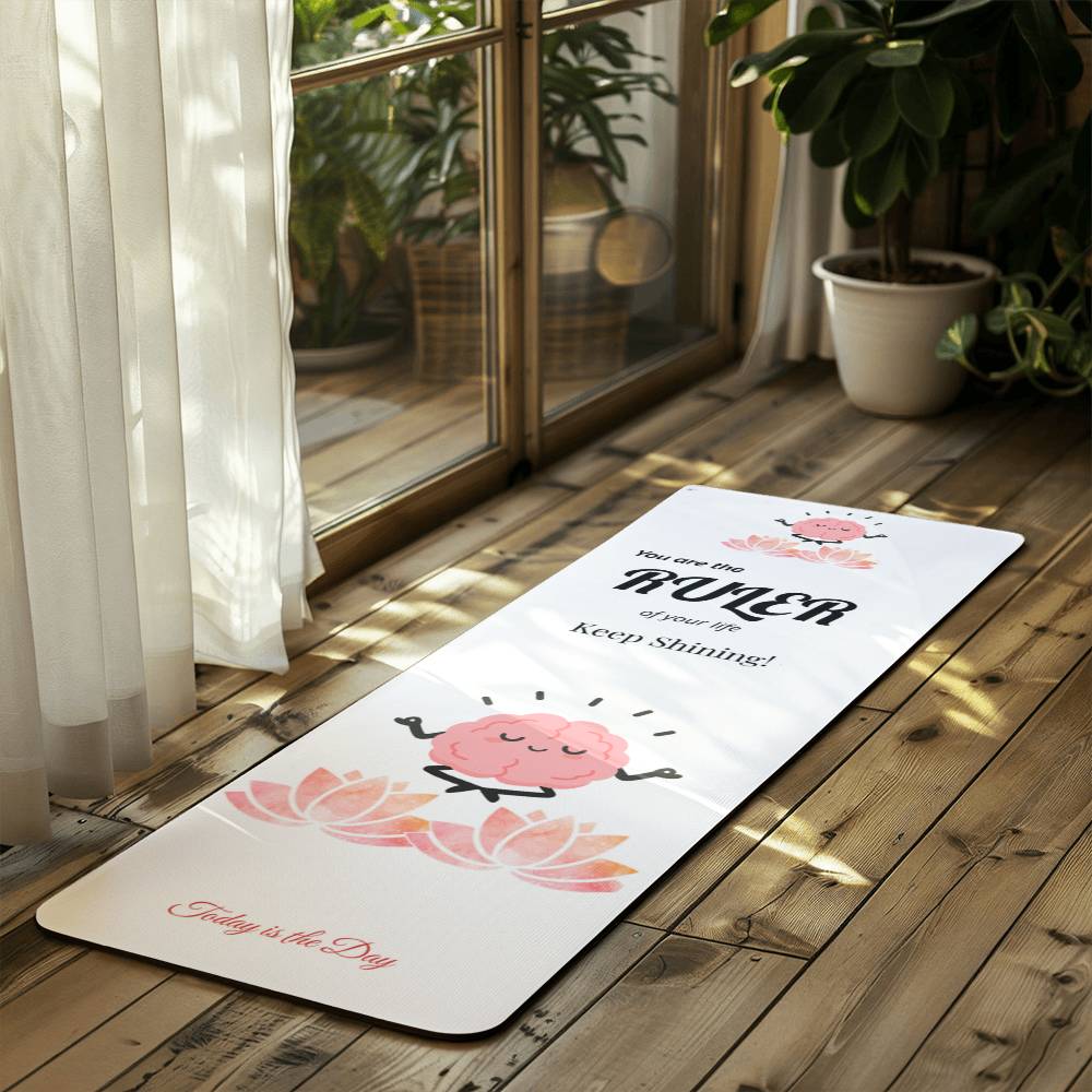 Cute Positive Message Yoga Mat