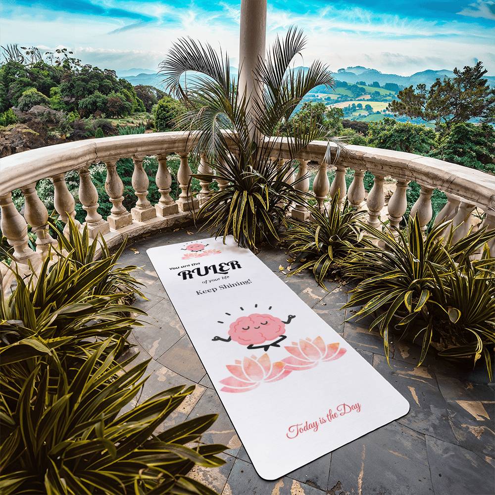 Cute Positive Message Yoga Mat