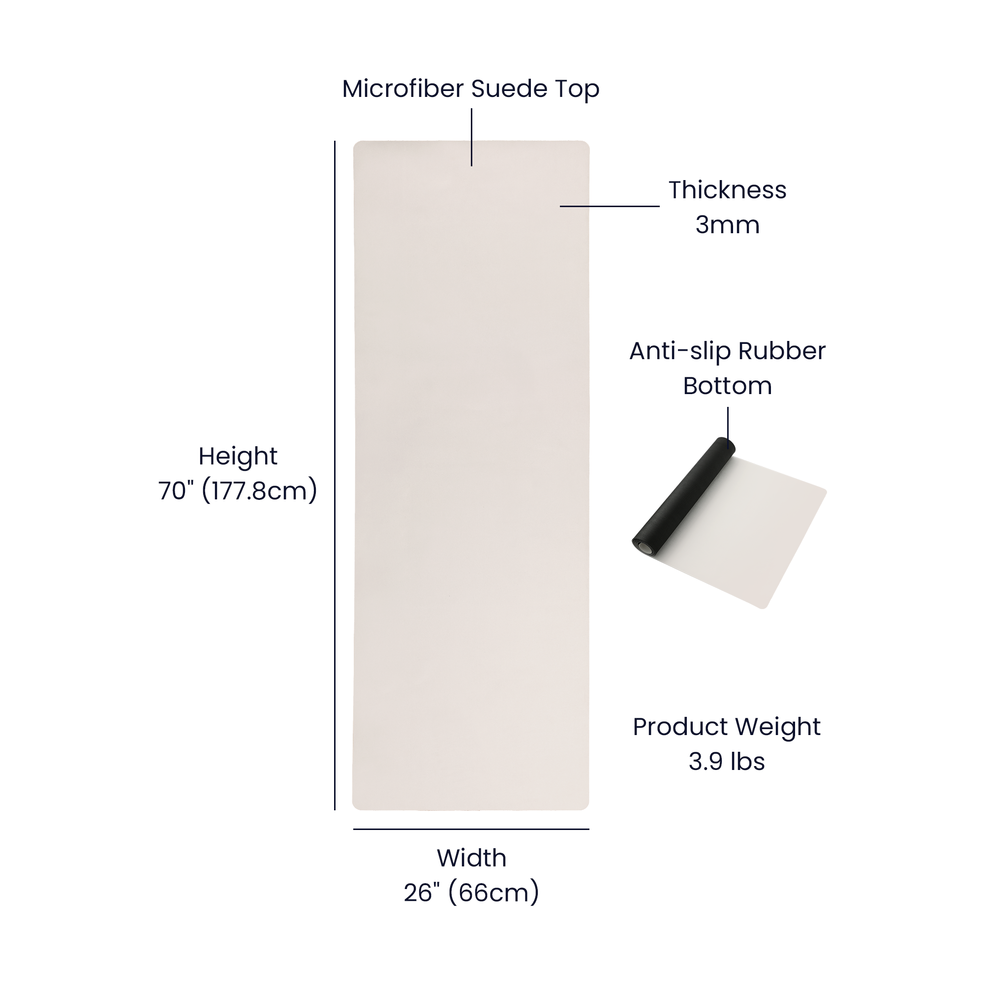Cute Positive Message Yoga Mat